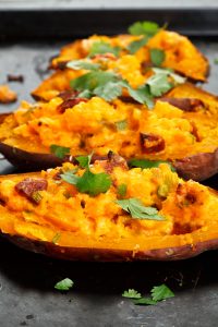 loaded sweet potatoes